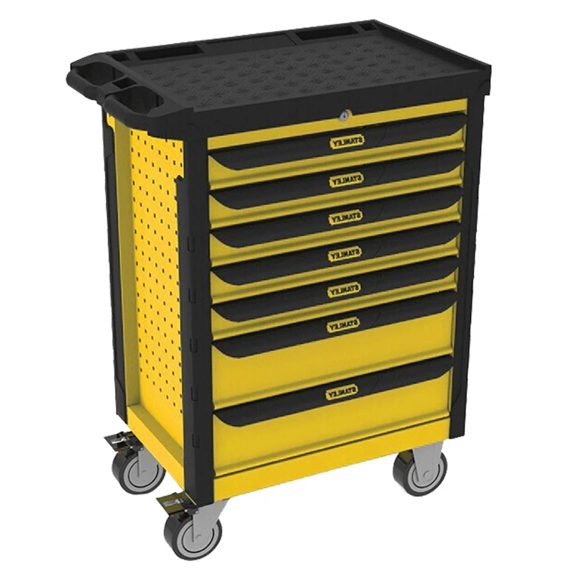 

Tool Cart Multifunctional Industrial Cart Mobile Hardware Toolbox Auto Repair 7 Drawer