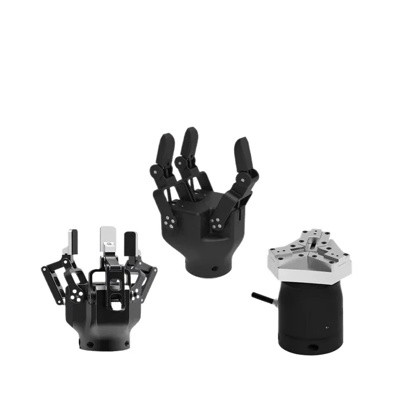 Three-finger servo electric claw cooperative robot, adaptive electric claw industrial force control smart flashlight fixture
