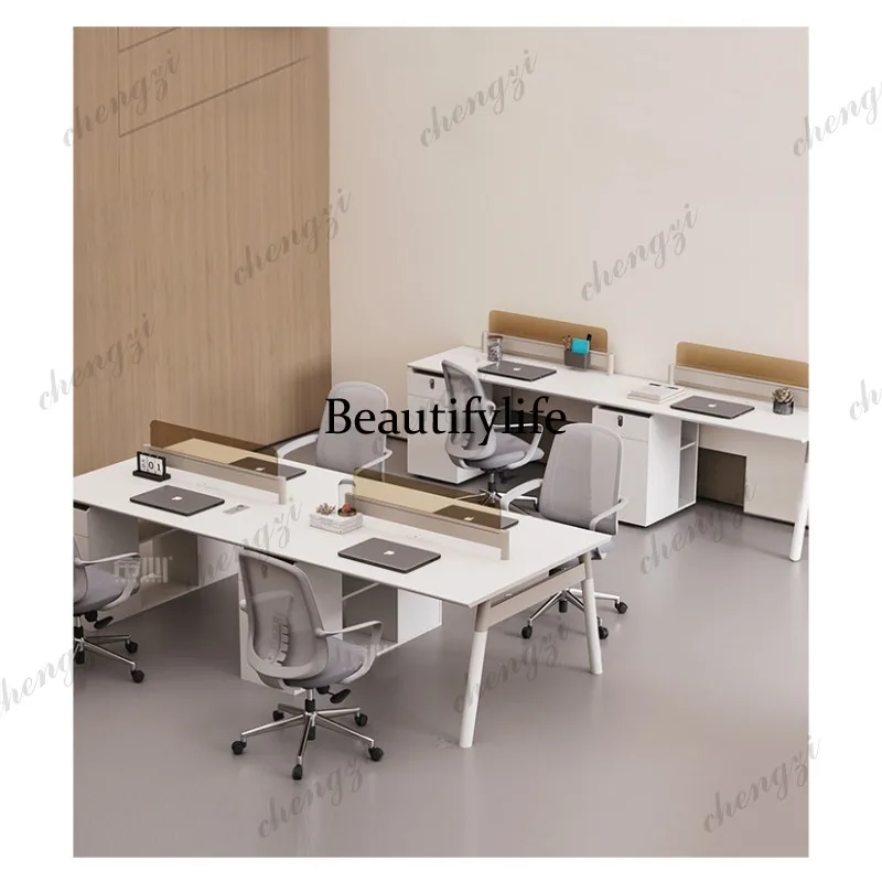 Desk, simple combination, staff desk, office, double office desk, side by side staff space