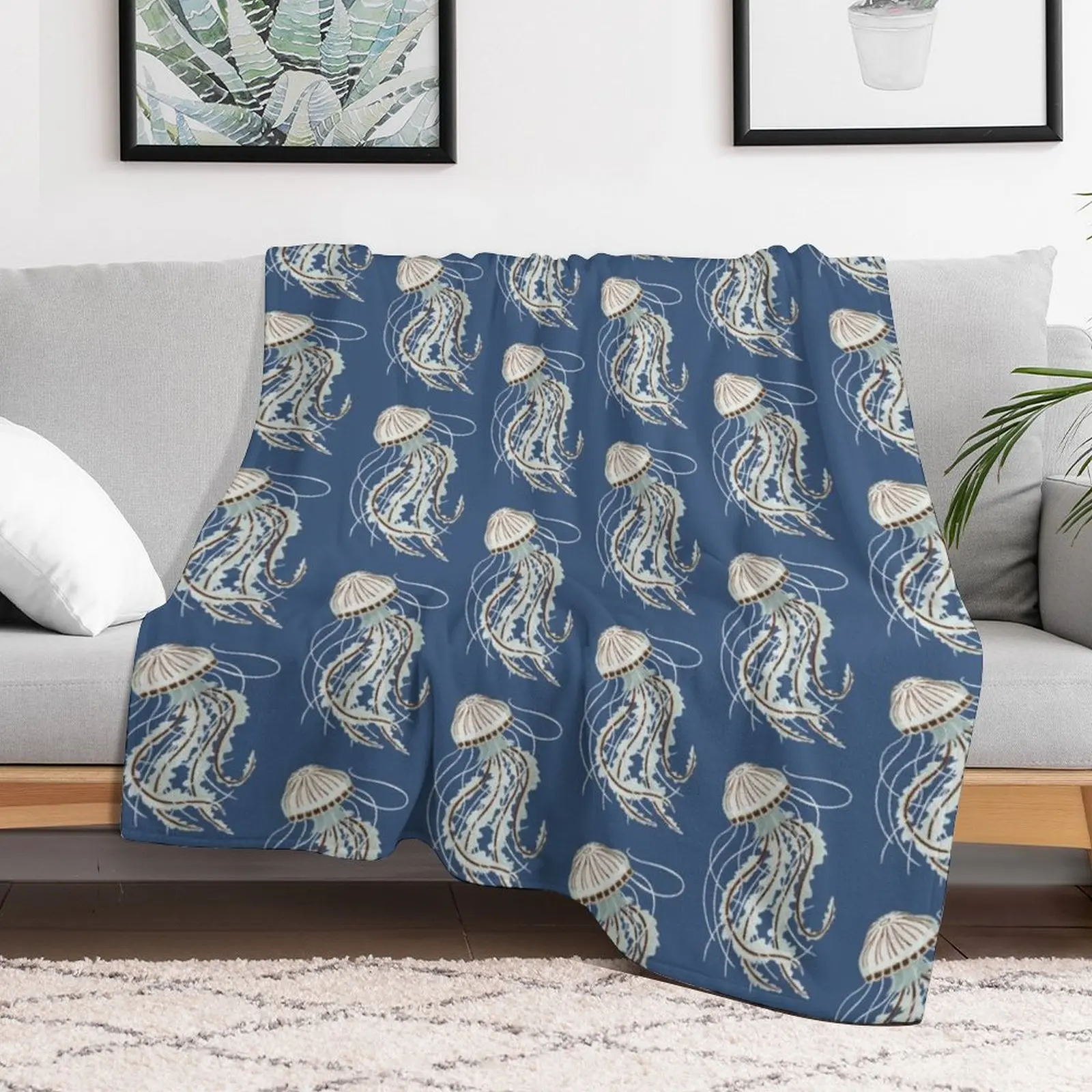 Translucent Jellyfish Throw Blanket