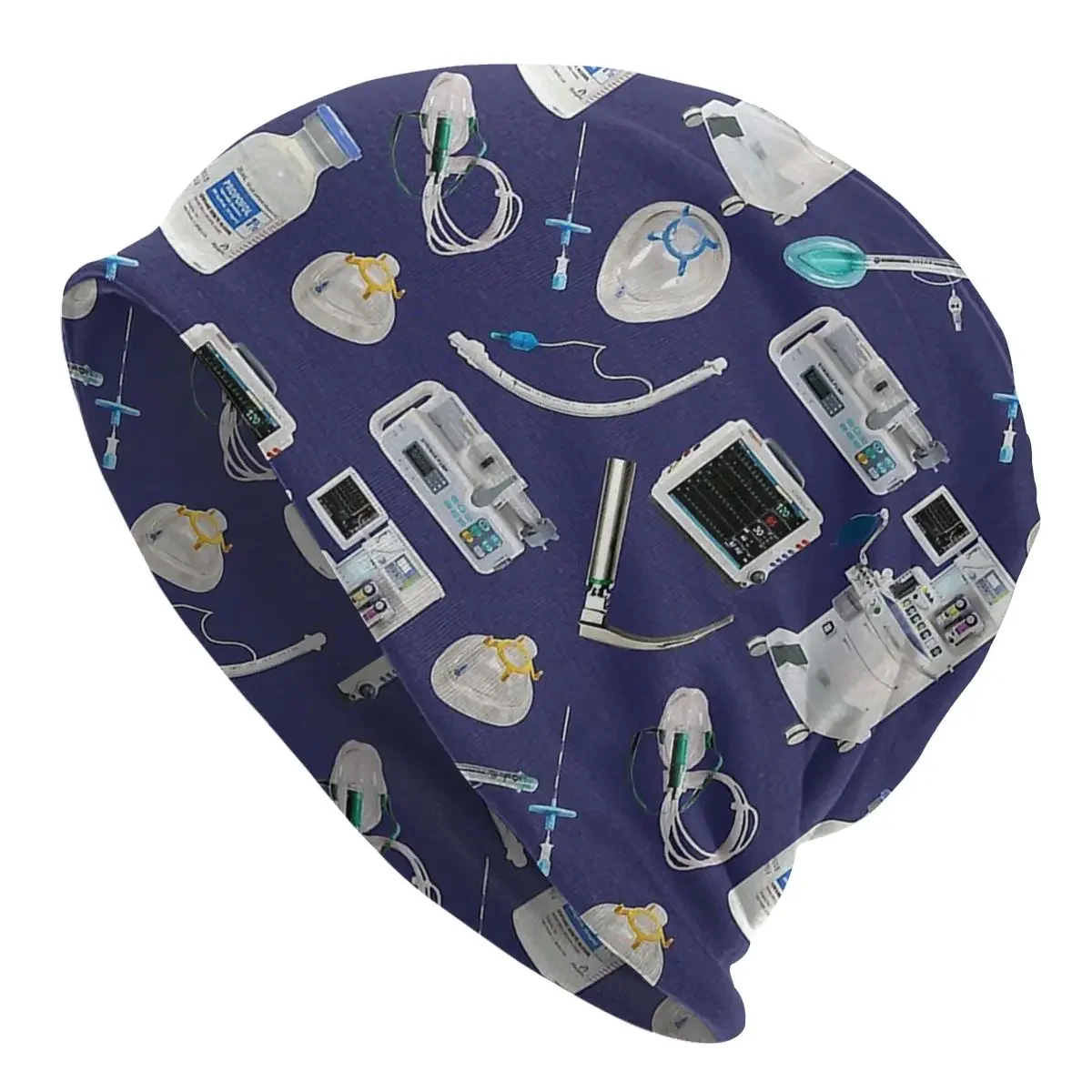Tools Of The Trade Anesthesia Doctor Medical Nurse Hospital Autumn Female Thin Beanies Used Outdoor Bonnet Hat Stretchy Stylish