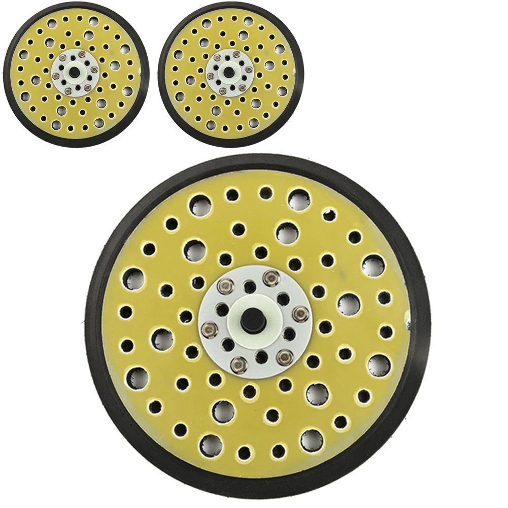 3-Pack 6Inch 54Holes Medium Random Orbital Sander Pad 5/16 Thread PU Backing Pad Polishing Pad Polissage Esponjas Para Pulir