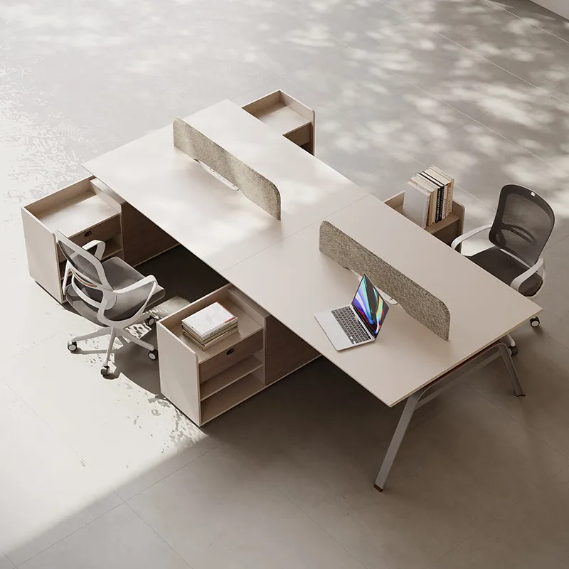 LTT desk staff seat multi-function staff desk and chair combination with side cabinet