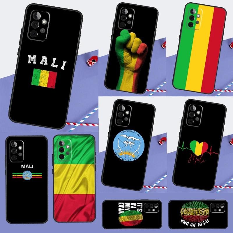 Mali Flag Case For Samsung Galaxy A34 A54 A14 A13 A23 A33 A53 A12 A22 A32 A52 A51 A71 Phone Cover