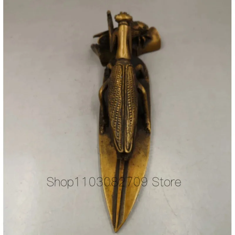 Antique Brass Paper Weight Mantis Catch Cicada Paper Weight Learning Decorations