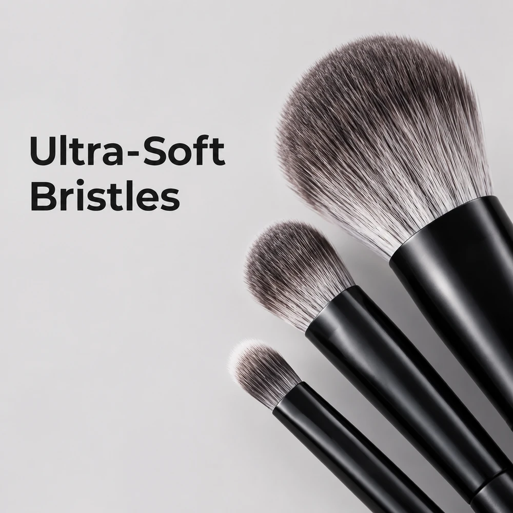 Professional 10pcs Eye Makeup Brushes Set Soft Black Bristle Eyeshadow Blender Liner Detailing Knife Edge Mini Brush Kit
