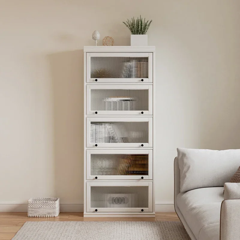 American Bookshelf Combination Living Room Household Children Bookcase Shelf Floor Ceiling Display Cabinet