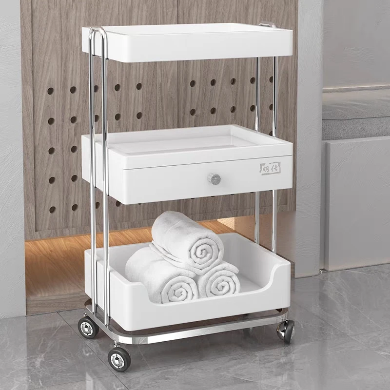 Material Portable Beauty Salon Rolling Cart Salon Trolley Beauty Salon Drawer Trolley