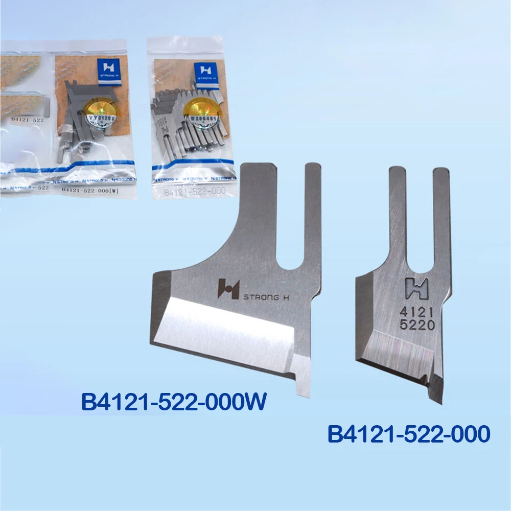 Lockstitcher จักรเย็บผ้ามีด STRONG H ยี่ห้อ B4121-522-000W คงที่มีด B4121-052-AOO มีดตัดสําหรับ JUKI DLM-5200N