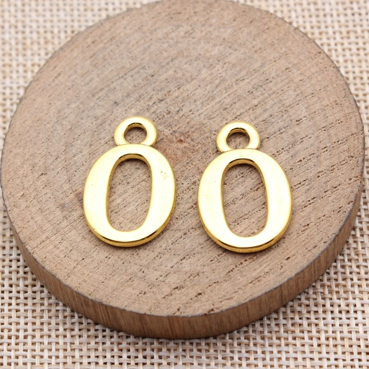 10pcs 26x16mm Antique Gold Color Number 0~9 Charms Pendant DIY Jewelry Accessories Bulk