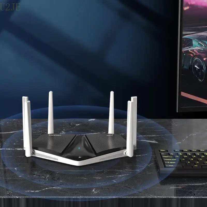 U2JE Espandere copertura Internet con router a doppia banda Ax3000 WiFi 6 Gigabit Router connessione Internet