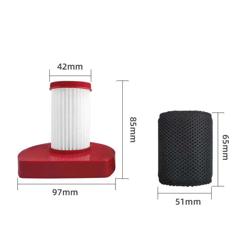 Compatible with Deerma DX888 Handheld Vacuum Cleaner HEPA Filter Parts