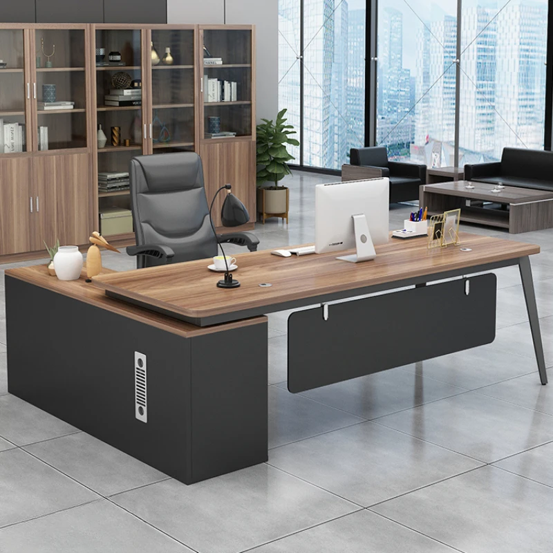 Simplicity Modern Office Desks President Combination Manager Boss Office Desks Single Person Escritorios Work Furniture QF50OD