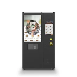 Usa New Hot and Ice Coffee Vending Machine Fully Automatic Touch Screen Tea Bean to Cup Coffee Maker with Ice Cubes Distributor