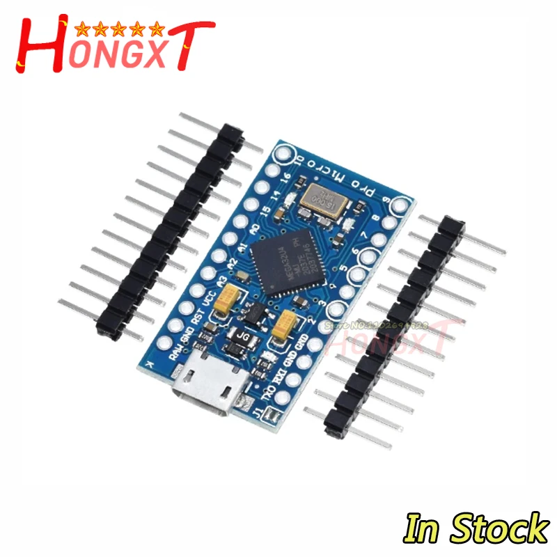 TZT Pro Micro ATmega32U4 5V 16MHz Chip Ganti ATmega328 Untuk Arduino Pro Mini Dengan 2 Baris Pin Header Untuk Leonardo UNO R3.