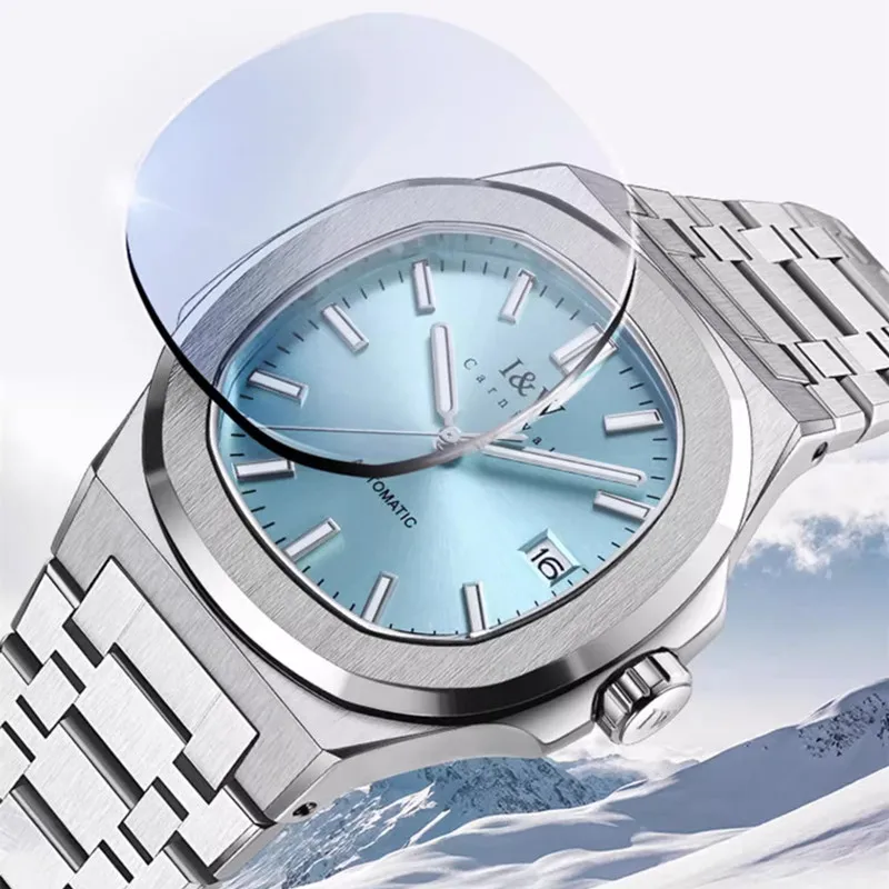 Switzerland Luxury Brand I&W CARNIVAL NH36A Automatic Mechanical Sapphire Men\'s Watches Waterproof Strong Luminous Clock 750G