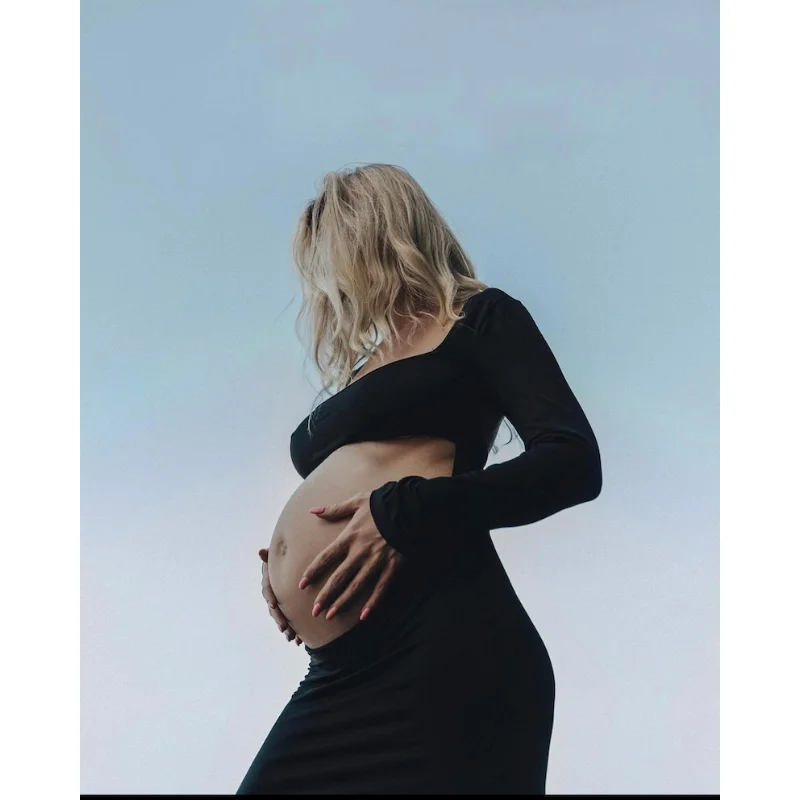 

Maternity Outfit | Open Belly Stretchy Dress, Long Photo Shoot Dress