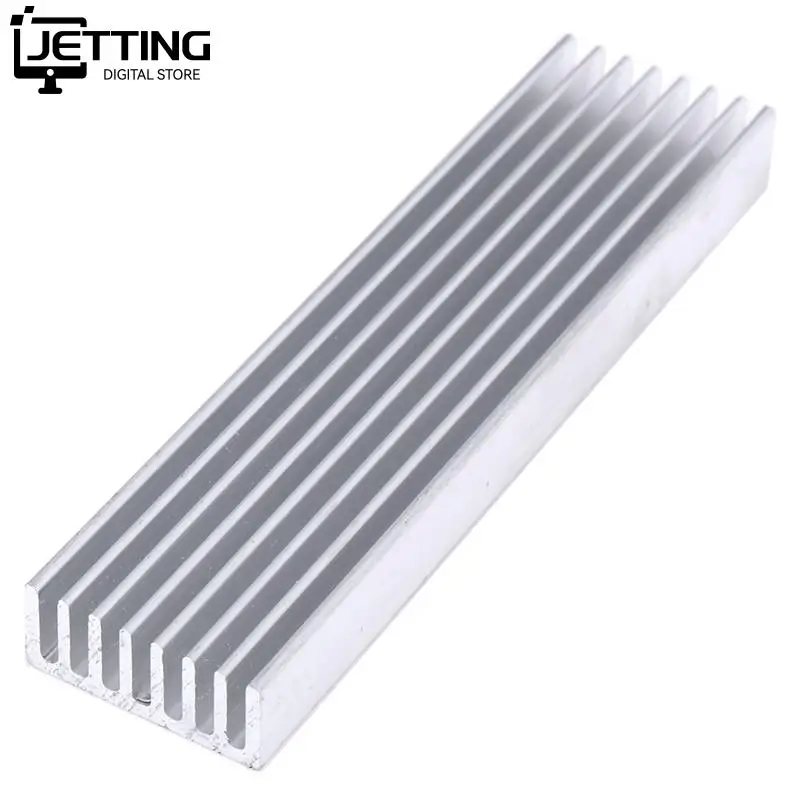 Aluminum High Power Heatsink Electronics Radiator 100*25*10mm