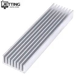 Disipador de calor de aluminio de alta potencia, radiador electrónico de 100x25x10mm