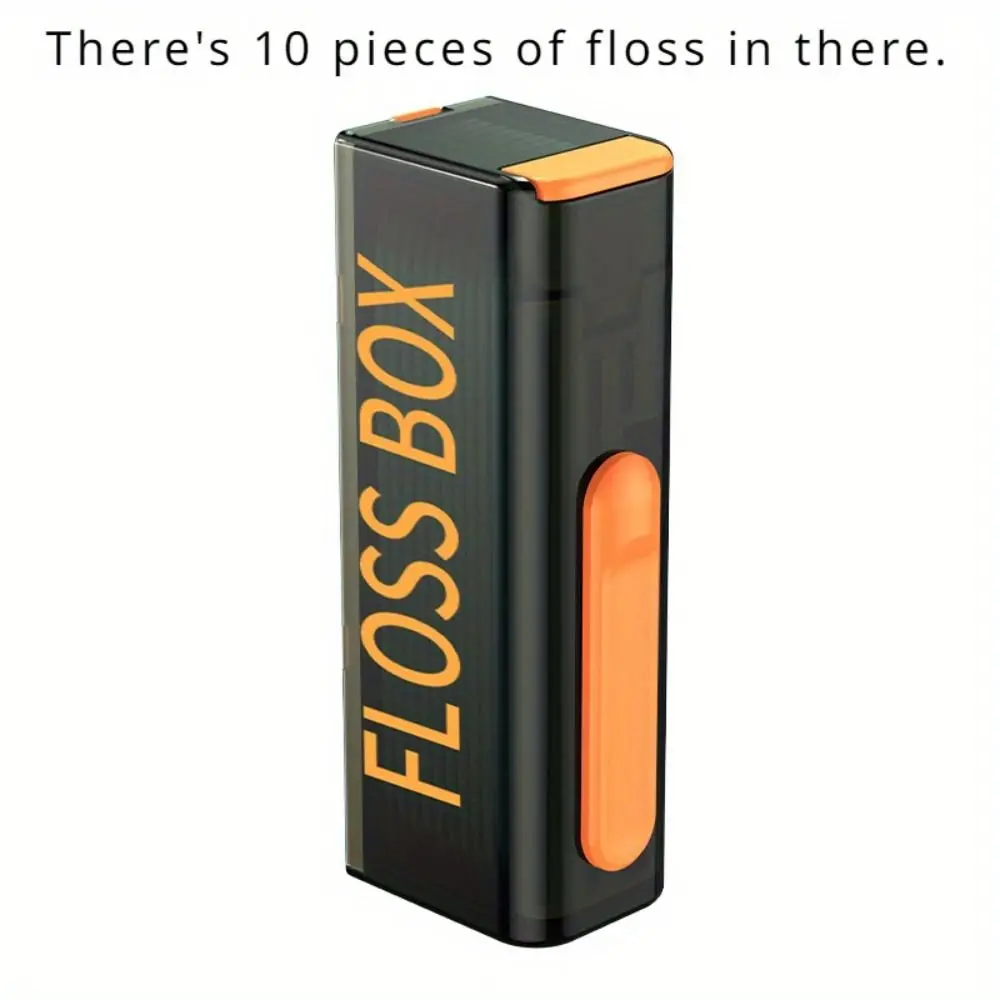 Mini Automatic Pop-Up Dental Floss Box Automatic Pop-Up Dustproof Dental Floss Pick Dispenser with 10Pcs Dental Floss Plastic