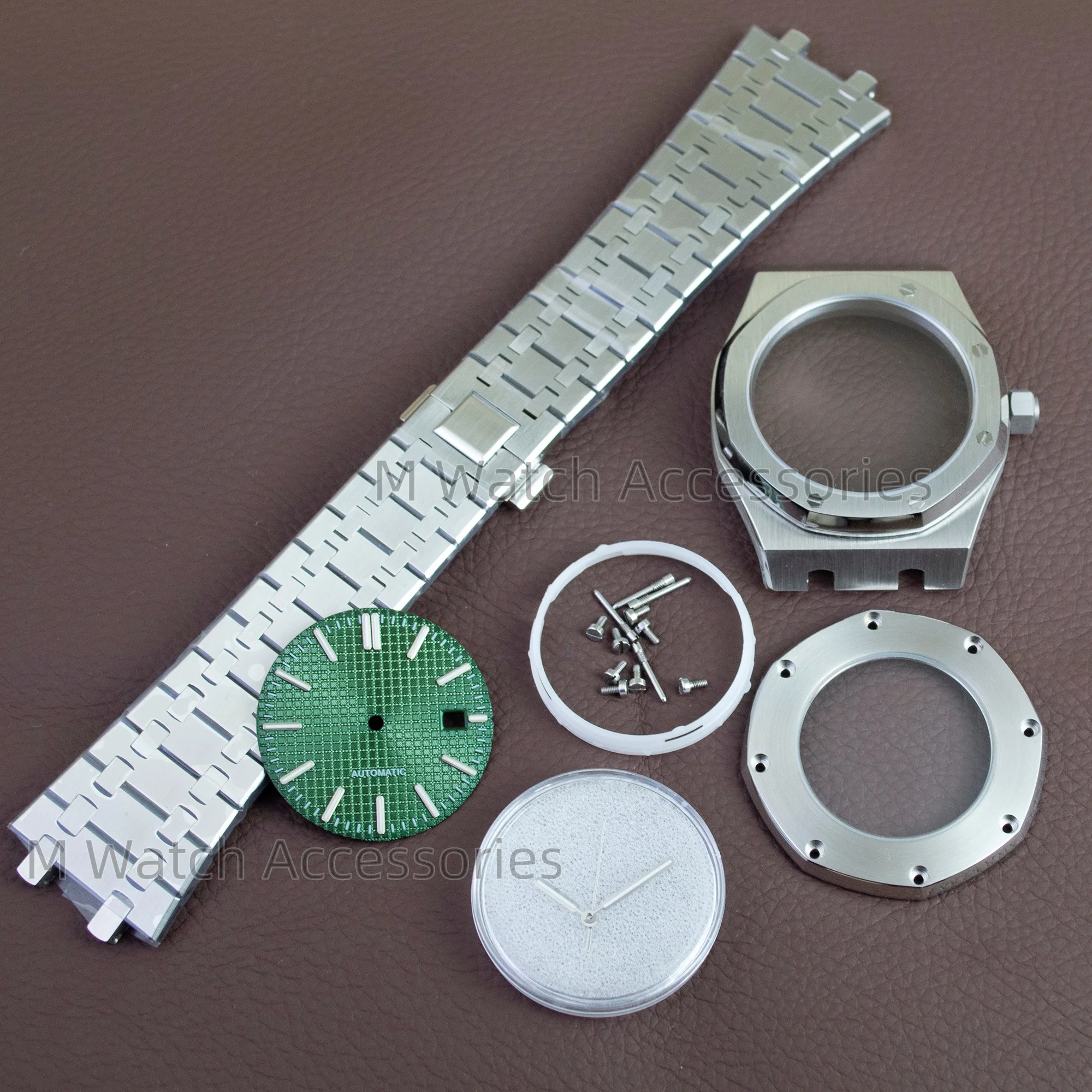 

41mm NH35 Watch Case 31.8mm Dial Sapphire Glass Waterproof for NH35 NH36 Movement for Royal Oak Men Case Stainless Steel Strap