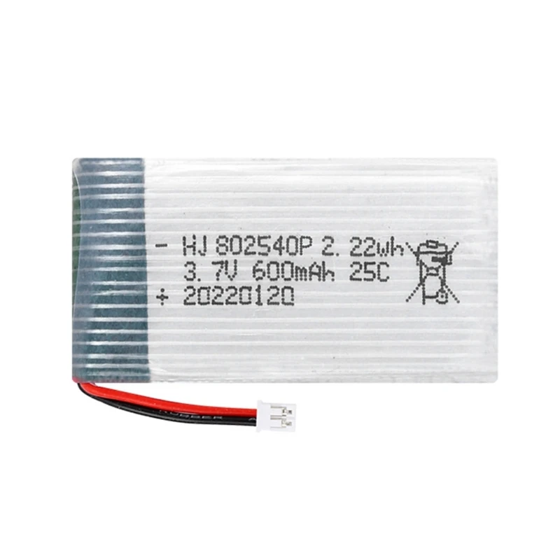 3.7V 600mAh 25C Lipo 802540P for SYMA X5C-1 Model Quadcopter Drones Toy 41QA