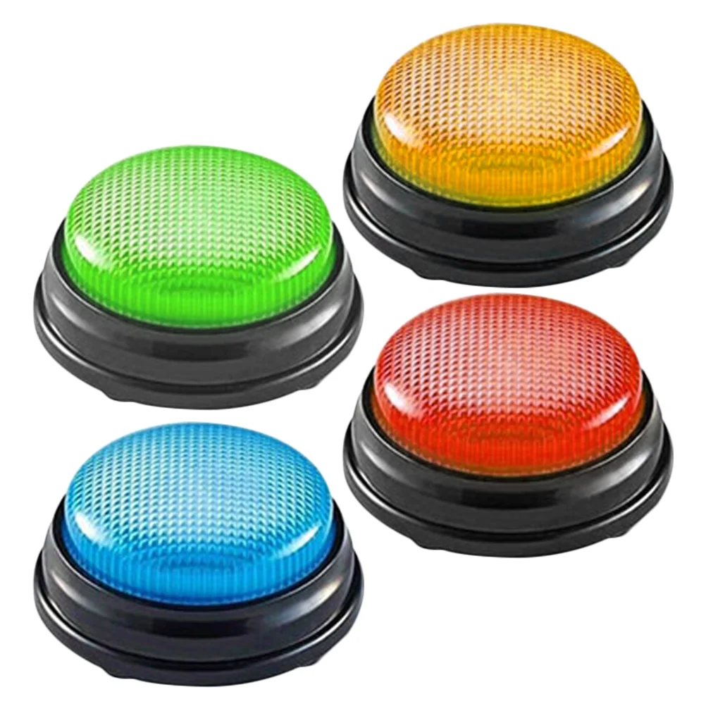

4 Pcs Answering Machine Hand Ringing Bell Educational Buzzers for Kids Game Show Buttons Colorful Set Plastic Press Classroom