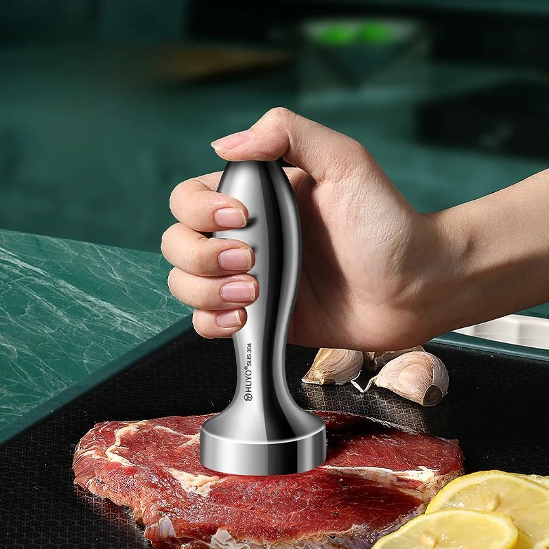 

304 Stainless Steel Meat Hammer Household Kitchen Steak Hammer Meat Tool Kitchen Tender Meat Broken Tendon Beating Special Tools