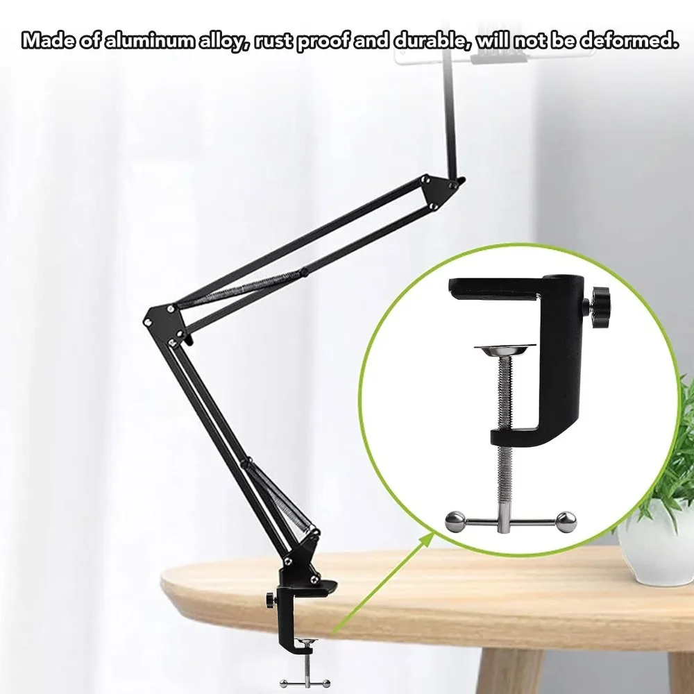 Aluminum Material Desk C Clamp Maximum Opening Size 2.4inch 61mm C Clamp Base Metal Clamp Table Mount Clamp Table Edge Clamping