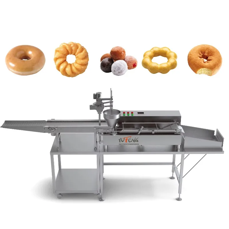 Full Automatic Mini Donut Making Machine Adjustable Molds To Produce Yeast Raised Or Cake Type Donuts