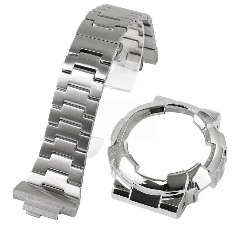 

Комплект корпуса и ремешка из нержавеющей стали GA110 для Casio G-SHOCK GA-110/100/120 GA110GB, сменный металлический ремешок для часов из нержавеющей стали.