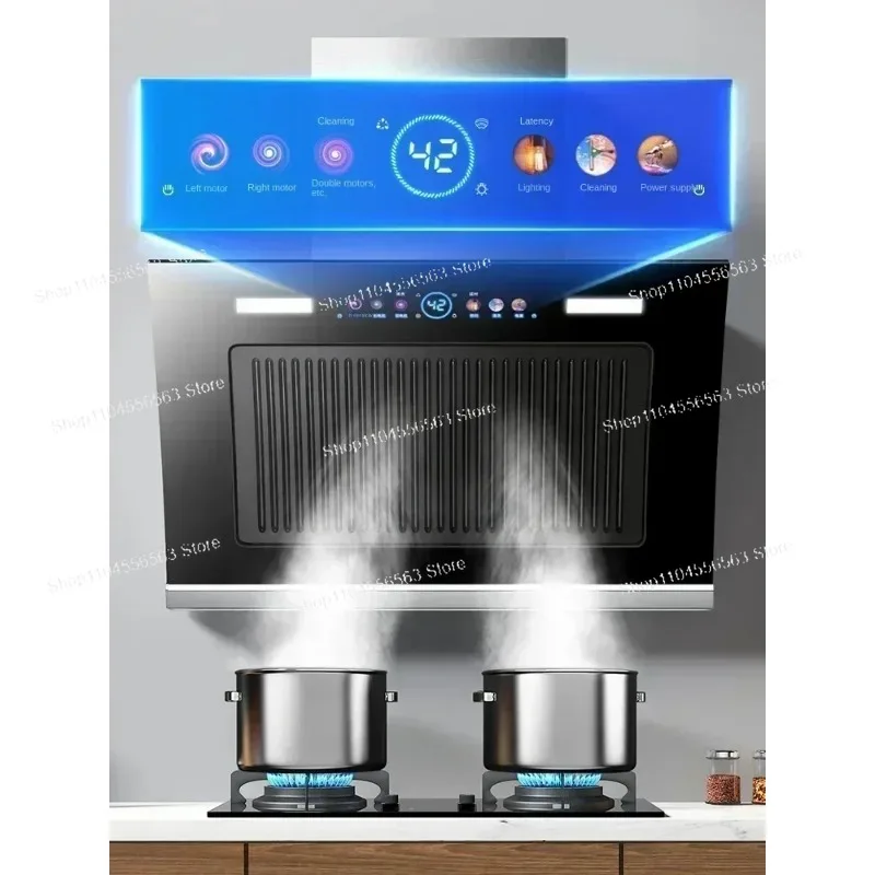 

220V Dual-Motor Range Hood - High-Efficiency Smoke Extraction for Kitchen Cooking