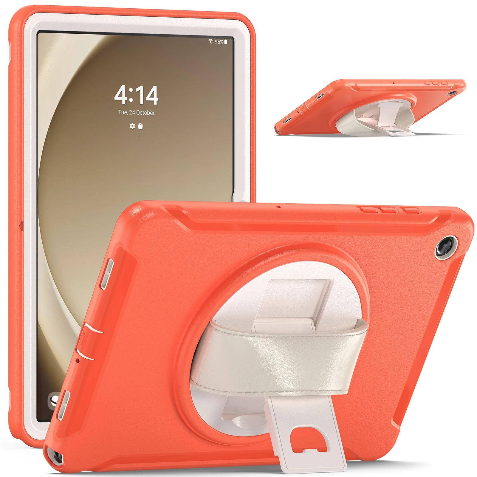 

Чехол для планшета из ПК-ТПУ для Samsung Galaxy Tab A9 Plus 2023, 11,0 дюймов SM-X210 X215 X216B X218U, вращающаяся крышка-подставка, 3-слойный корпус