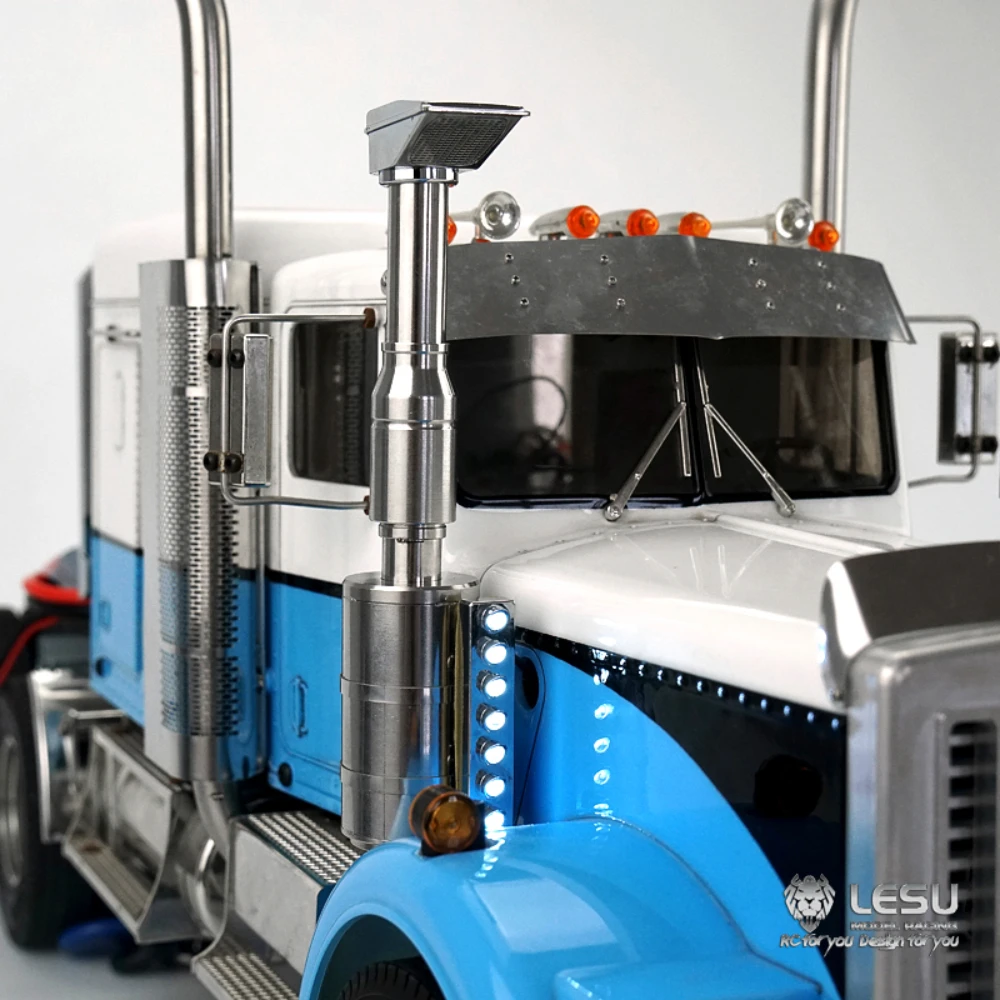 メタルエアフィルターLEDデイライトLESU RCパーツ 1/14 タミヤ キングホーラー グローブライナー グランドホーラー モデルRCトラクタートラック用