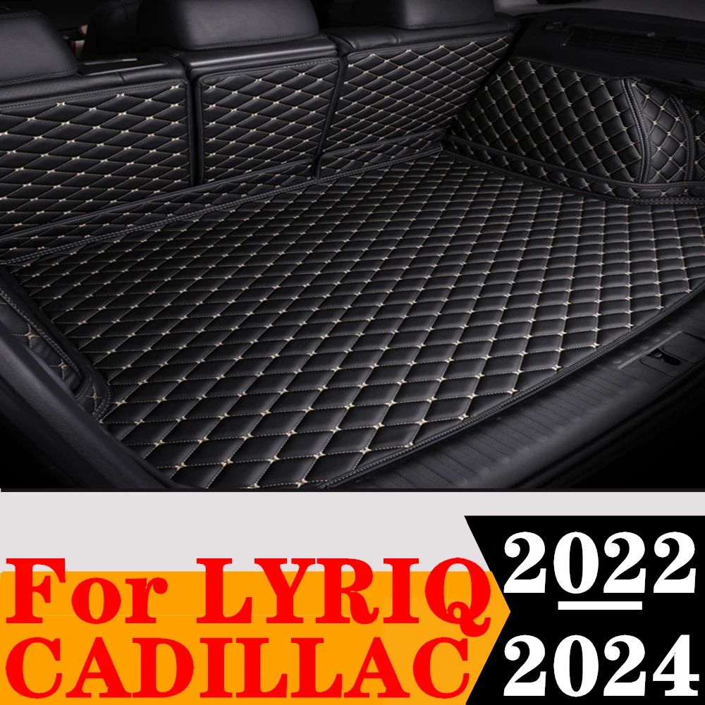 Custom Full Set Car Trunk Mat For Cadillac LYRIQ 2024 2023 2022 Rear Cargo Liner Tail Boot Tray luggage Pad Auto Carpet Parts