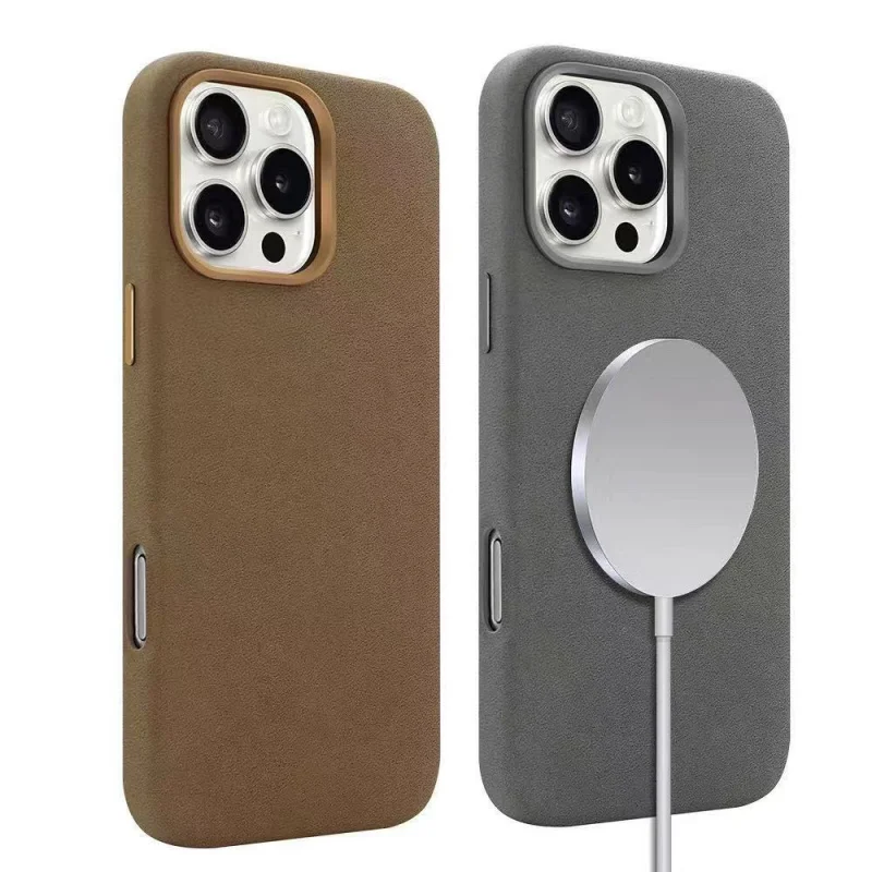 

New Retro PU Pattern Magnetic Phone Compatible 16/15Promax Protective