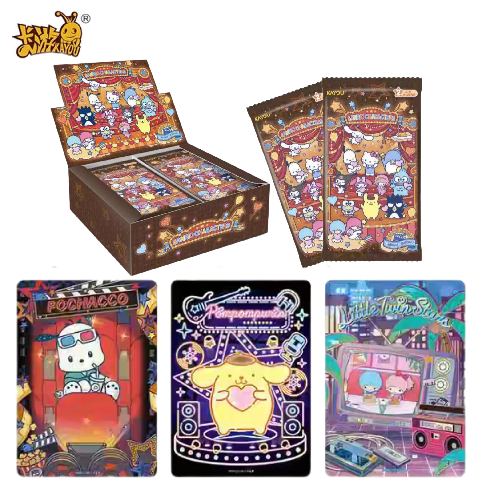 

Оригинальные коллекционные карточки KAYOU Sanrio: серия Honey Dream, Starry Whispers, Fun Movie Pack, Sanrio Family, аниме-карточки, игрушки, подарки