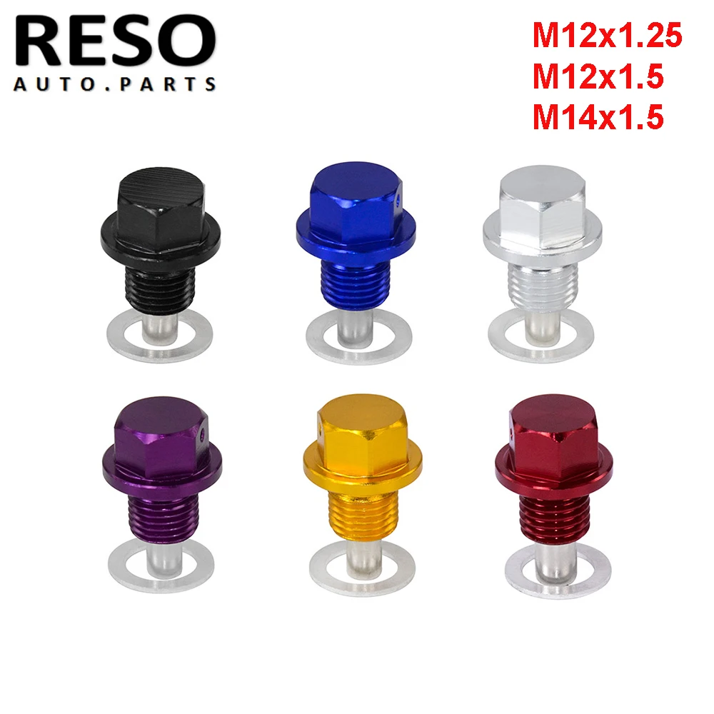 

M12x1.5 M12x1.25 M14 x 1.5MM Engine Magnetic Oil Drain Plugs Screw Nut Bolt Oil Drain Sump Nut multi colors