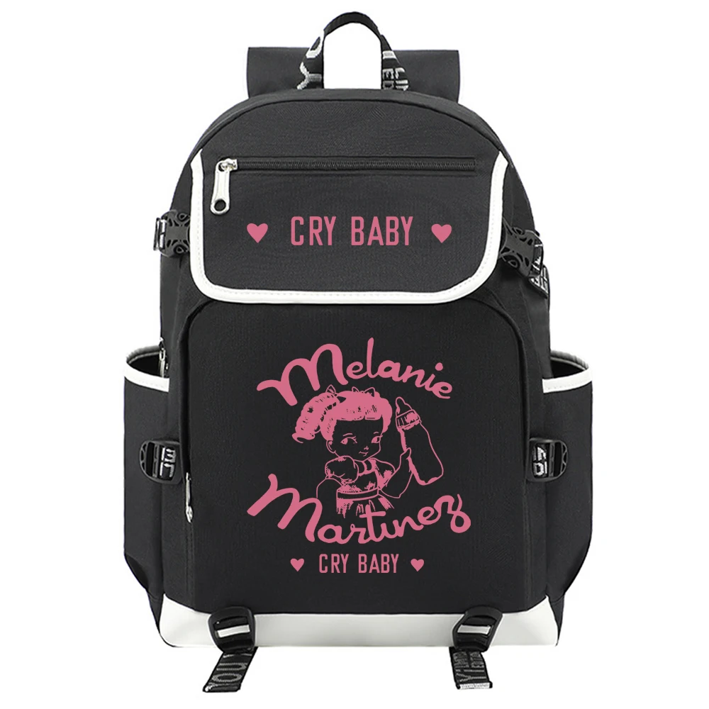 Mochila Melanie Martinez, mochilas de viaje de moda con música Popular, mochila escolar para deportes al aire libre, carga USB