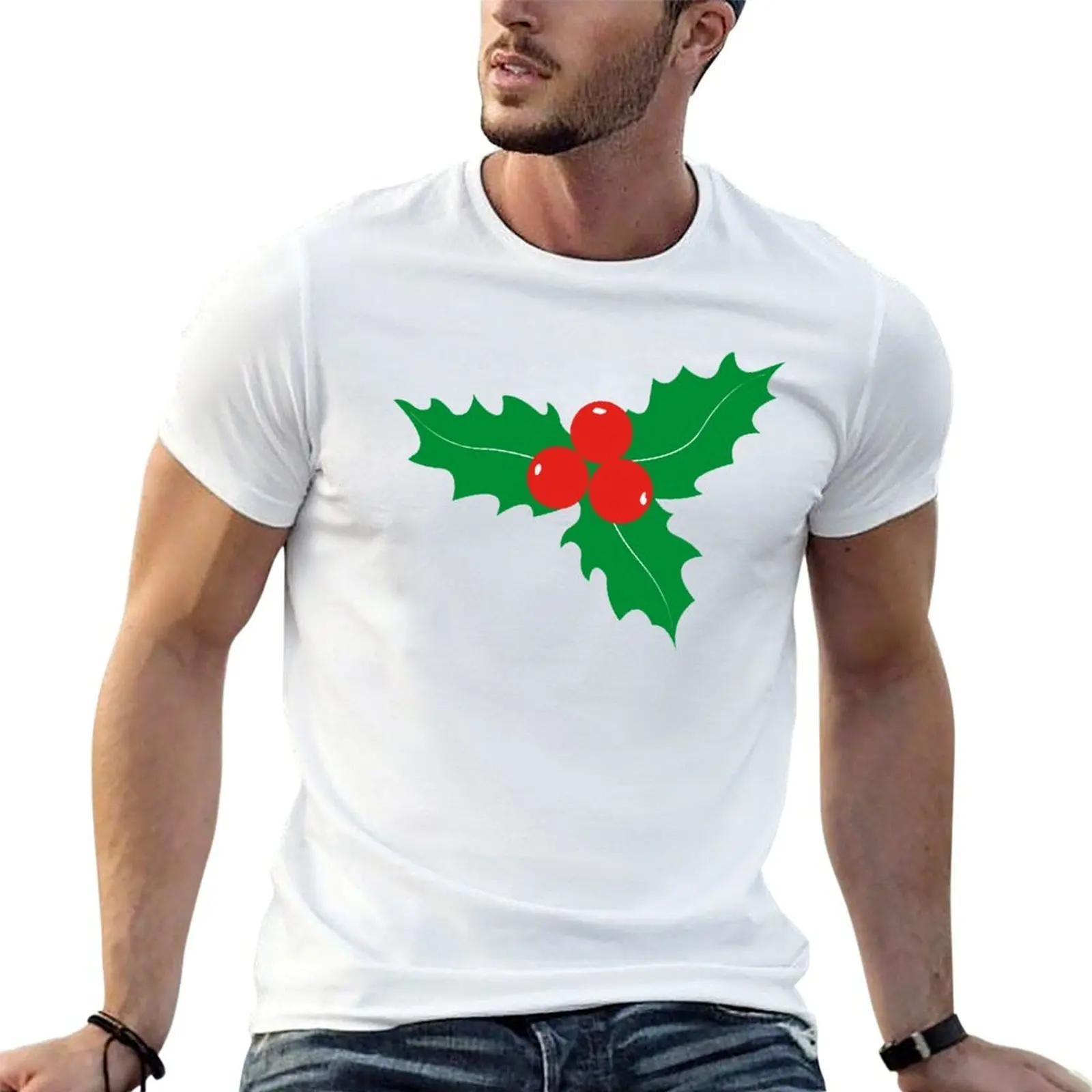 

Christmas Holly, holly berry, mistletoe, christmas berries T-Shirt man tshirt man t shirts graphic T-Shirt