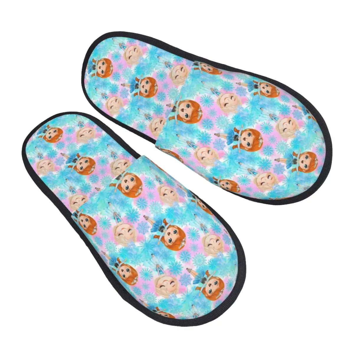 

Custom Print Women Frozen House Slippers Soft Warm Snowman Anime Memory Foam Fluffy Slipper Indoor Outdoor Shoes