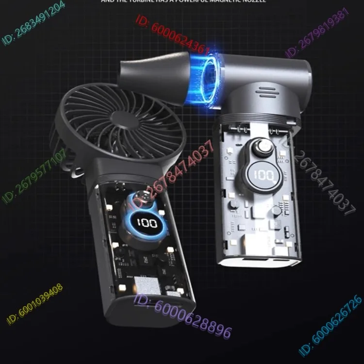 

multi-functional violent turbo fan with fast charging and fast discharge power bank lighting, essential wind for outdoor tourism