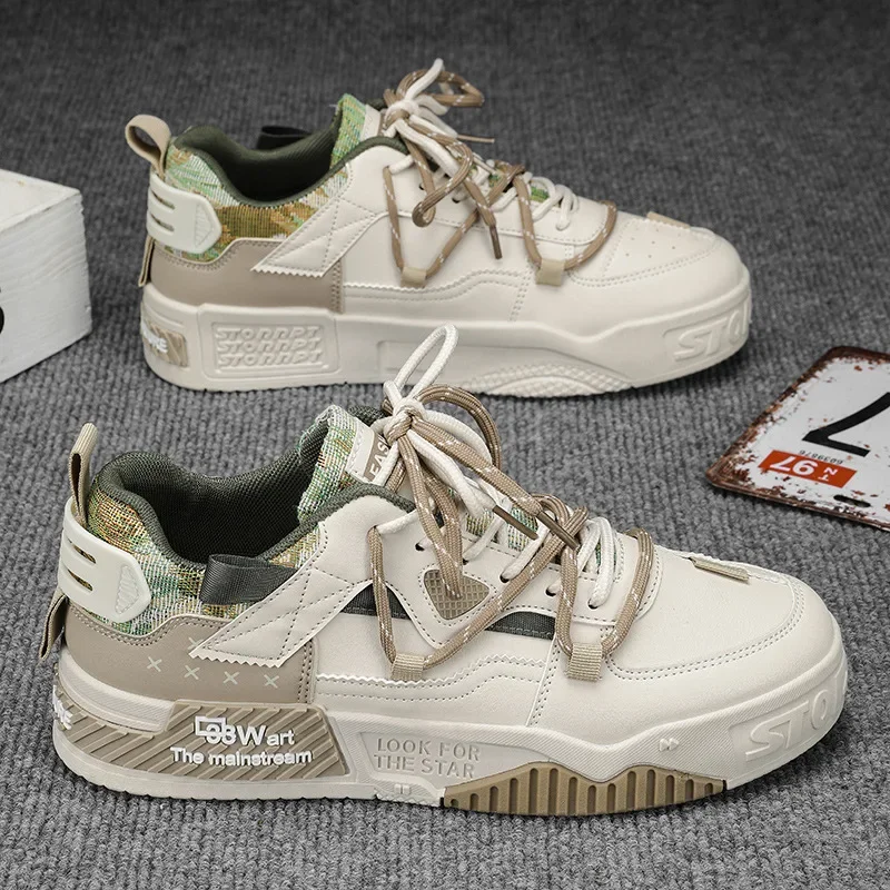

New Men's Casual Shoes Lightweight Breathable Sneakers Outdoor Platform Anti-skateboard Shoes High Quality Versatile Men's Shoes