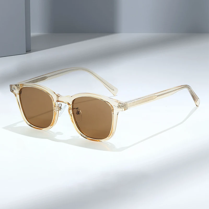 SO&EI New TR90 Square Sunglasses Women Vintage Rivets Trending Men Grey Blue Shades UV400 Sun Glasses