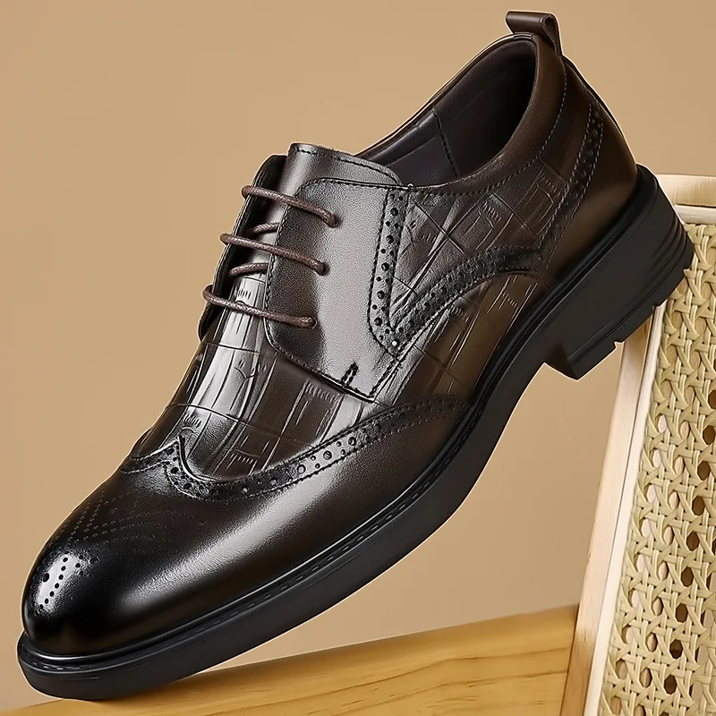 

Men Business Dress Leather Shoes Wedding Cowhide Casual Leather Shoes Men Shoes