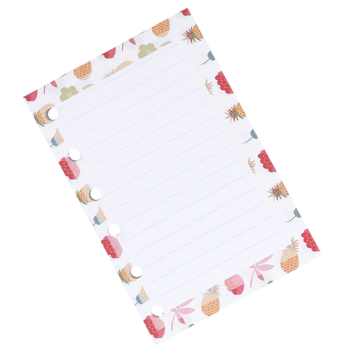 40 fogli di cartone animato colorato formato A7 ricariche di carta a 6 fori per quaderno a spirale, agenda, blocco note, scrittura quotidiana, disegno