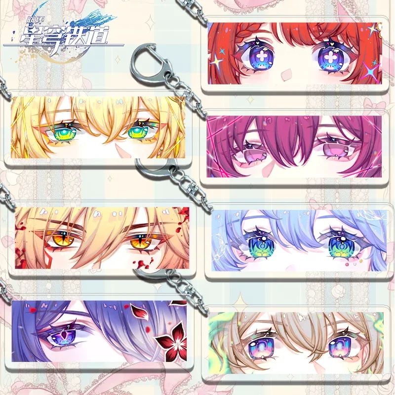 7Pcs 2025 Game  Keychain Peripherals Aglaea Acheron Kafka Bookmarks Figure DIY Series Collection Acrylic Card