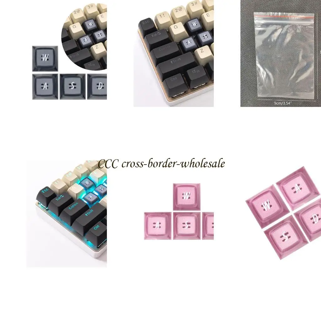 

L41F 4PCS WASD Ключ ABS EMA Profile DoubleShots для механических клавиатур