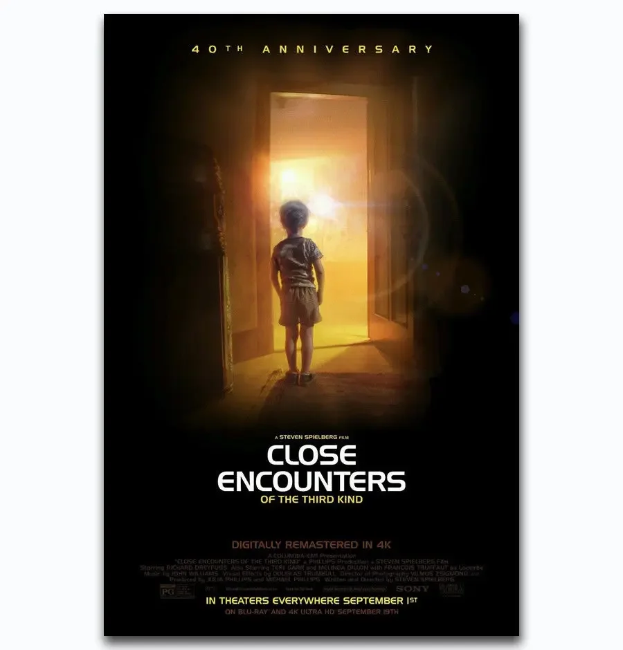 Close Encounters of the Third Kind Spielberg-Silk Art Poster Wall Sticker Decoration Gift