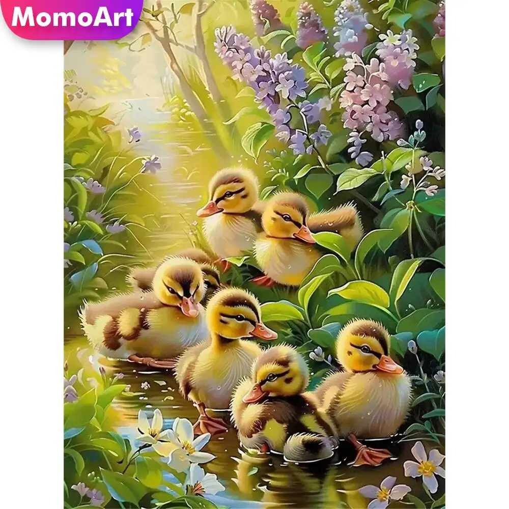 Momoart Katze Diamant Malerei Tier bunte Diamant Mosaik Bild Strass Mond Wand Dekor